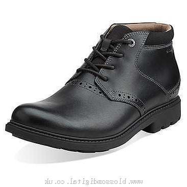 Boots Men's Clarks Sumner Forge Black Leather - 388474 - Canada