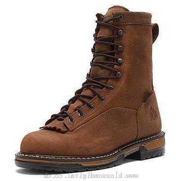 Boots Men's Rocky IronClad 8-Inch WP Lace-Up Brown Leather - 366906 - Canada Online Outlet