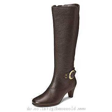 Boots Women's Aerosoles Incredible Dark Brown Leather - 408914 - Canada outlet store