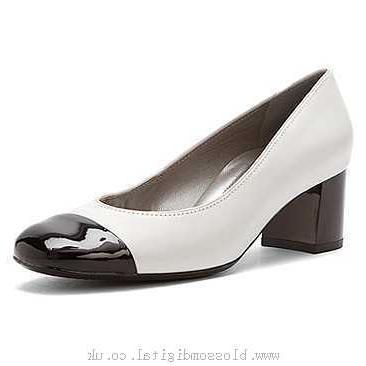 Pumps Women's ara Lian White Calf/Black Patent Toe - 384226 - Canada shop online