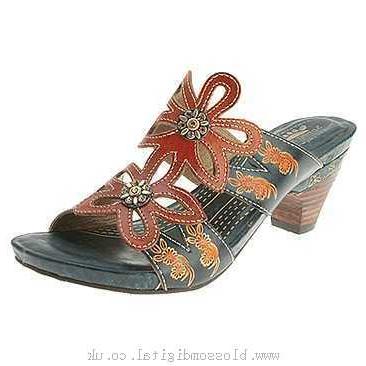 Sandals Women's Spring Step Carlina Med Brown/Blue Leather - 302969 - Canada Online Outlet