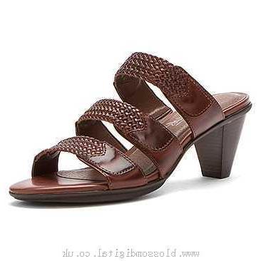 Sandals Women's Walking Cradles Sparkle Tobacco Woven Leather - 338678 - Canada for cheap