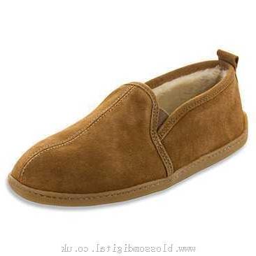 Slippers Men's Minnetonka Pile Lined Romeo Slipper Brown Suede - 396607 - Canada Online Outlet