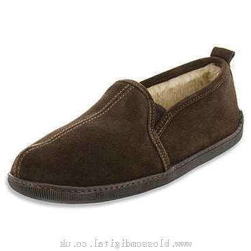 Slippers Men's Minnetonka Pile Lined Romeo Slipper Chocolate Suede - 396608 - Canada on sale